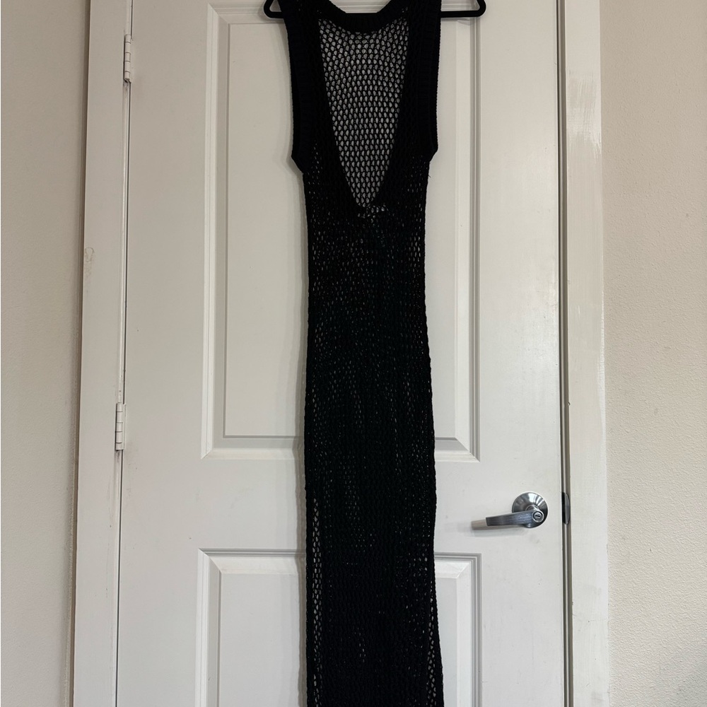 Beach Riot Black Backless Knit Dress new without tag
